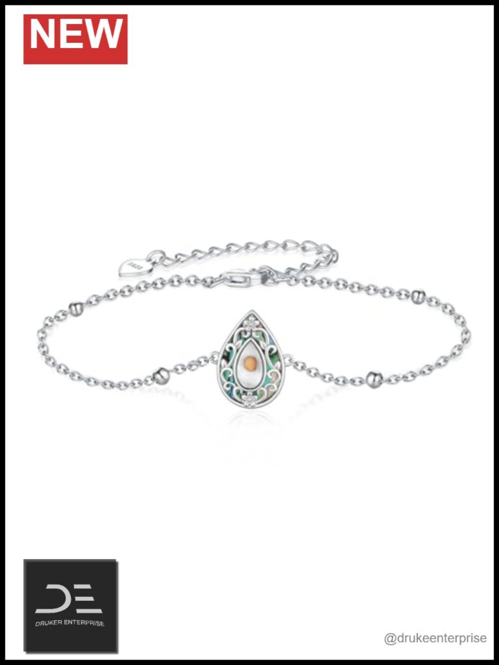 925 Sterling Silver Mustard Seed Bracelet Christian Faith Jewelry for Women